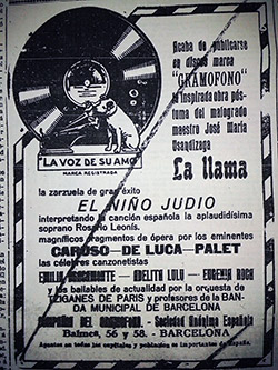 Advert - La voz de su amo (1918)