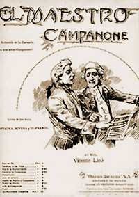 El Maestro Campanone: vocal score cover, 1905 