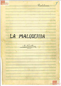 Cover of Penella's orchestral manuscript (Archivo SGAE)
