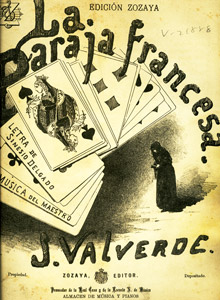 Portada de la edicion para canto y piano de La baraja francesa (Foto: Cortesia UME)