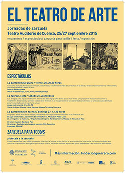 Cartel de las Jornadas de zarzuela 2015 (Fundación Jacinto e Inocencio Guerrero)